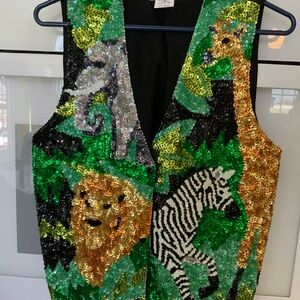 Sequin Safari Animal Vest